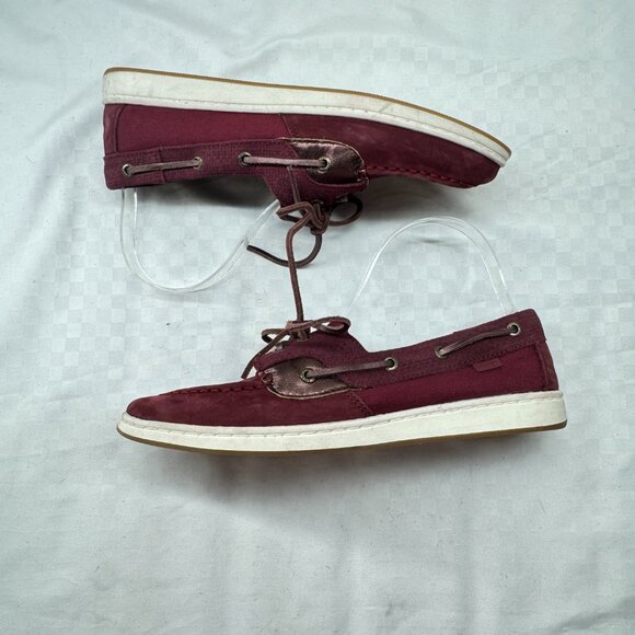 Sperry Top-Sider Nubuck Slip On Boat Shoes with Metallic Detail - Picture 4 of 7